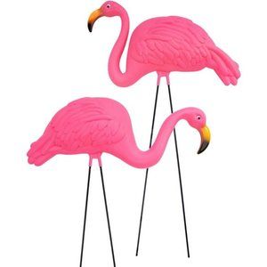 Large Bright Pink Flamingo Yard Ornament/Flamingo Garden Statue/Pink Flamingo